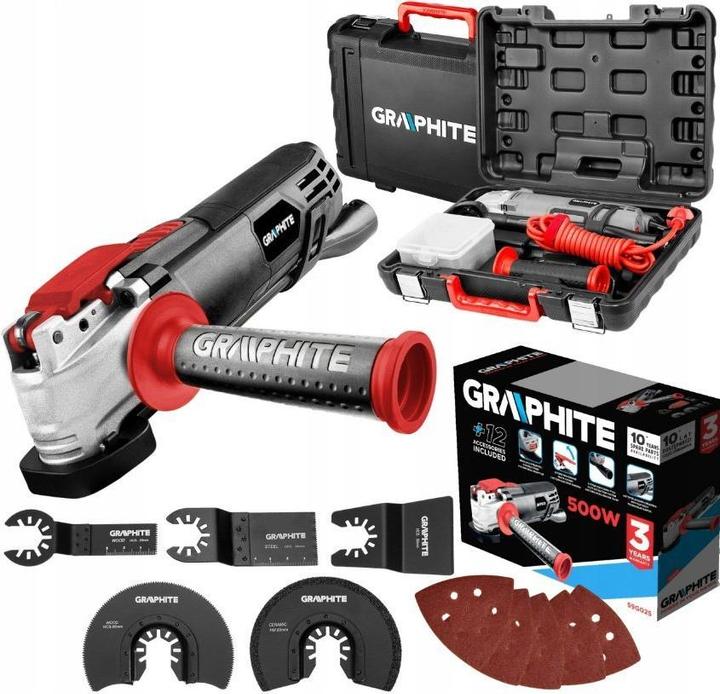 Actual product image Graphite Multifunctional unit 500W, vibration rate 8000-16000 min??, case