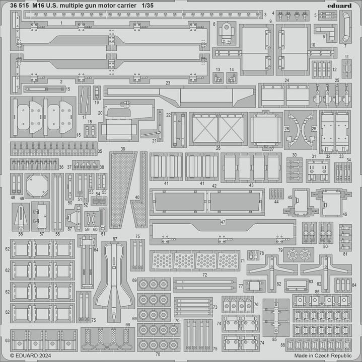 Immagine prodotto Eduard M16 U.S. portaerei a cannoni multipli 1/35 TAMIYA