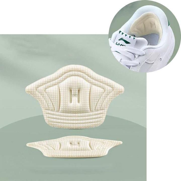 Actual product image Stride Fersen Einlage Anti-Rutsch / Ultraweiche Stoff Pads / Massage Einlagen für Turnschuhe - 1 Paar Weiss