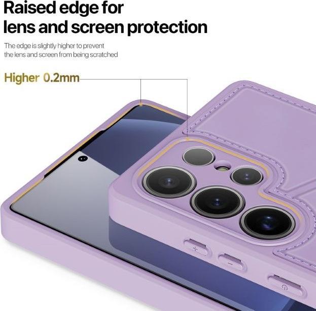 Actual product image Dux Ducis Samsung Galaxy S25 Ultra Magnetic Wallet Case with Stand - Purple (Samsung Galaxy S25 Ultra)