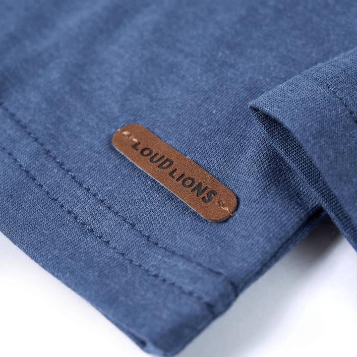 Immagine prodotto VidaXL Camicia da bambino a maniche lunghe blu melange 128,Materiale: 60 (128)