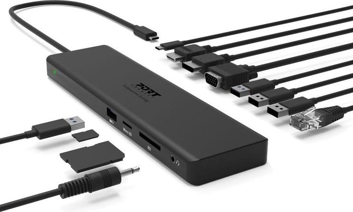 Produktbild Port Designs Stacja dokująca 901906-W (USB-C, 12 Ports)