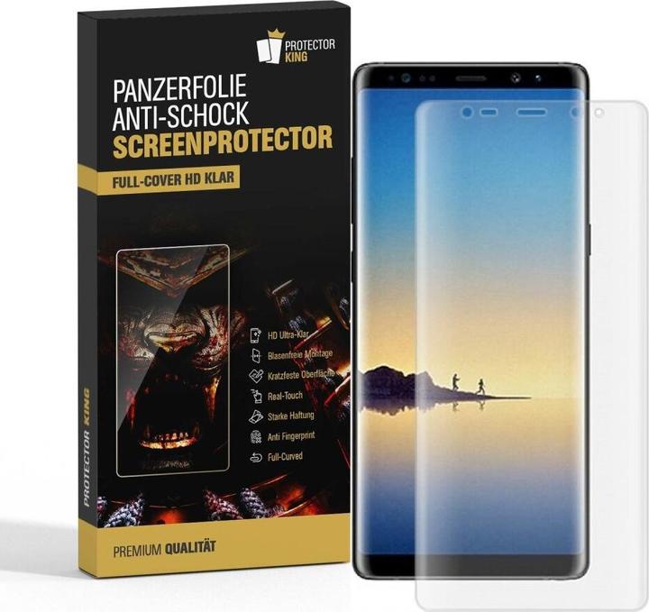 Produktbild Protectorking 1x Panzerfolie Anti-Shock Full Cover HD Klar (1 Stück, Samsung Galaxy Note 8)