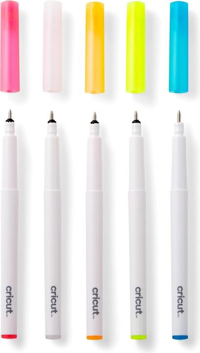 Actual product image Cricut Opaque Gel pens 5-pack Pink Orange White Yellow Blue (P)