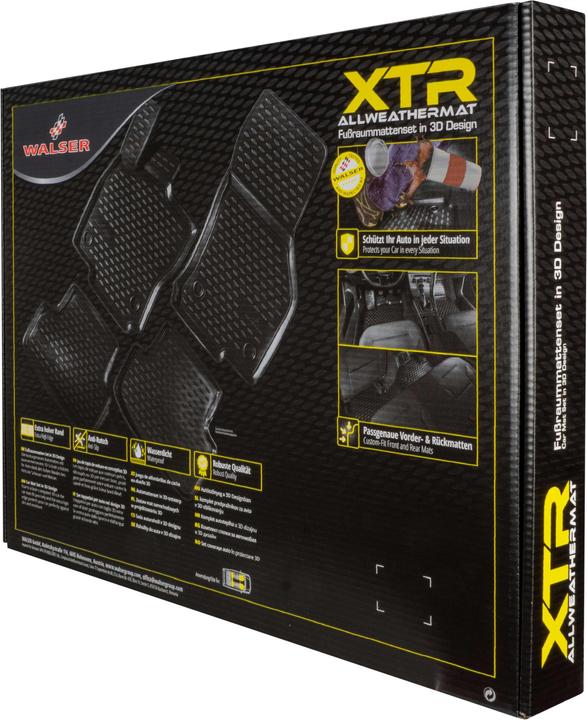 Image du produit Walser Tapis en caoutchouc XTR pour Ford Mondeo IV 03/2007 - 01/2015 (2 tapis avant + 2 tapis arrière)