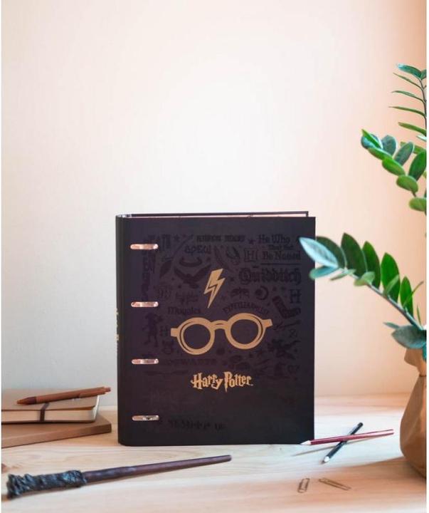 Actual product image Grupo Erik Harry Potter - Classeur Premium à 4 anneaux avec élastique Lunettes d'Harry (32 x 26 cm, 1 Piece)
