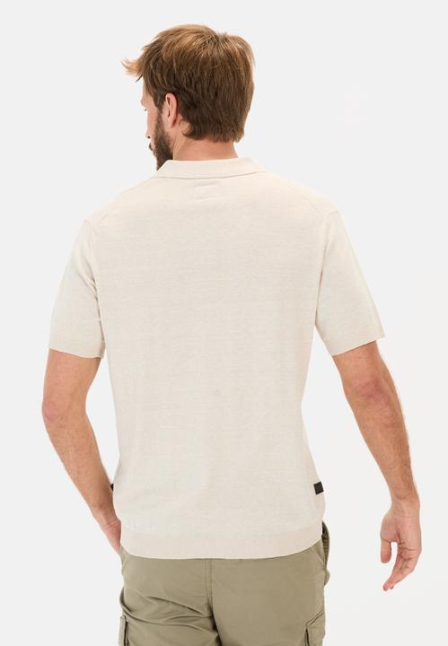 Immagine prodotto Camel Active Strick-Poloshirt aus Baumwoll-Leinen-Mix (M)