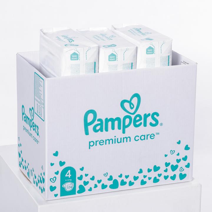 Immagine prodotto Pampers Premium Care (Dimensione 4, Pacco mensile, 174 Pezzo/i)