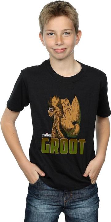 Actual product image Boys Avengers Infinity War Groot Character T-Shirt (152, 158)