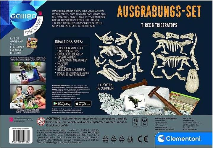 Actual product image Clementoni Excavation set T-Rex& Triceratop