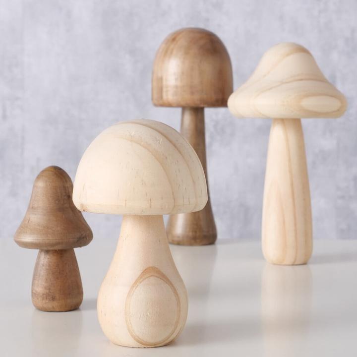 Image du produit Boltze Home Champignon décoratif en bois Grand brun foncé