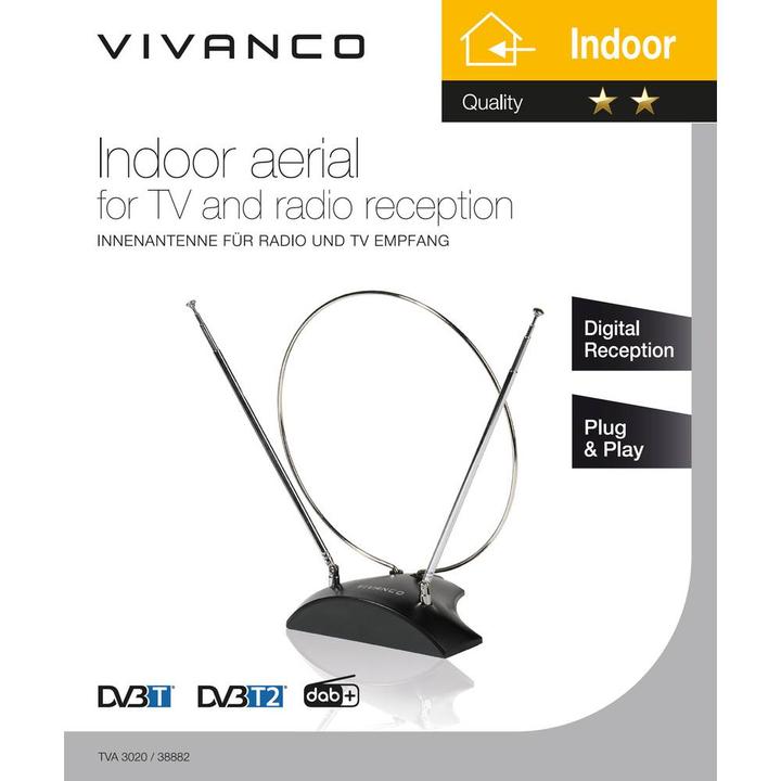 Immagine prodotto Vivanco Tva 3020 (Antenna interna, DAB/ DAB+, DVB-T / -T2)