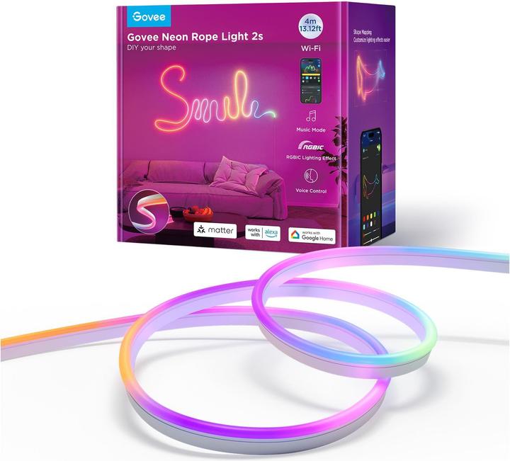Produktbild Govee Neon-Streifenleuchte (RGBIC, 400 cm, Indoor)