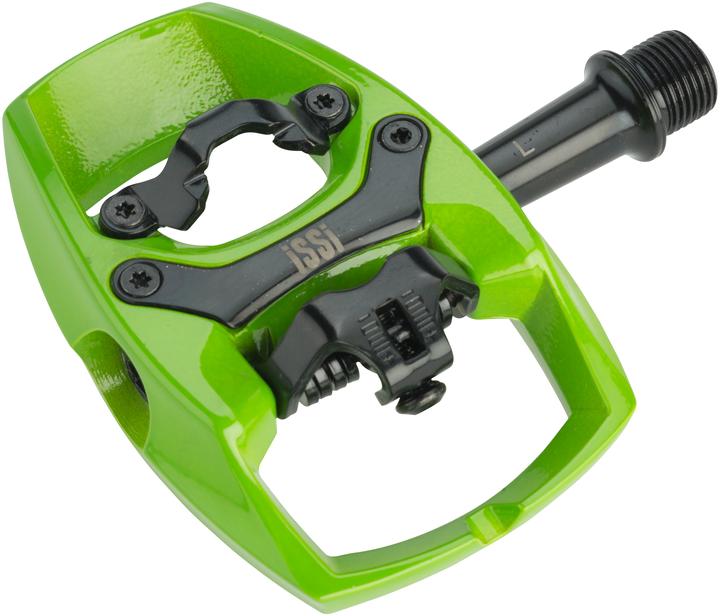Image du produit iSSi Pédale hybride Flip II SPD pour VTT/Trekking/City (Bearing/Bushing). Vert citron.