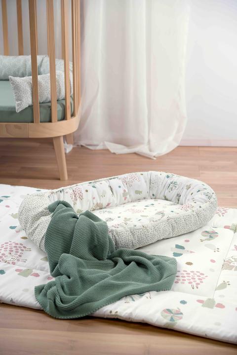 Actual product image Odenwälder Baby nest Wildlife Grey, material: cotton, age from