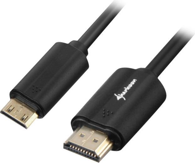 Sharkoon Kabel HDMI -> mini HDMI (3 m, HDMI)