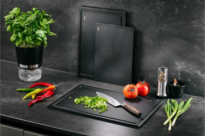 Actual product image GEFU Cutting board SLIZE medium 37 x 25 cm with juice groove