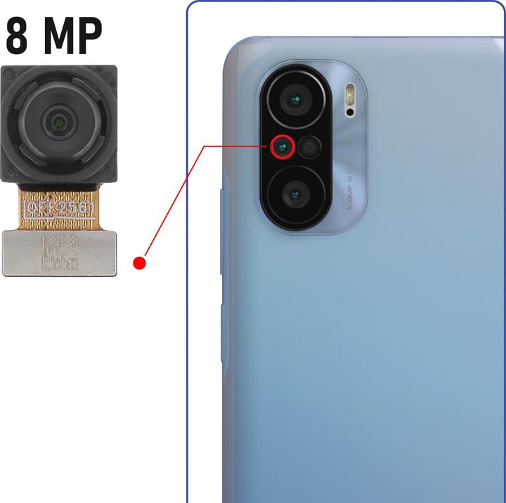 Image du produit Clappio Pièce de rechange de caméra ultra grand angle (Xiaomi Mi 11i)