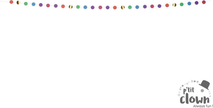 Produktbild P'tit Clown Holografische Happy Birthday Buchstaben Girlande silber, DIY