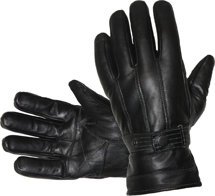 Image du produit Hofler Herren Lederhandschuhe aus recyceltem Leder, schwarz (10.5)