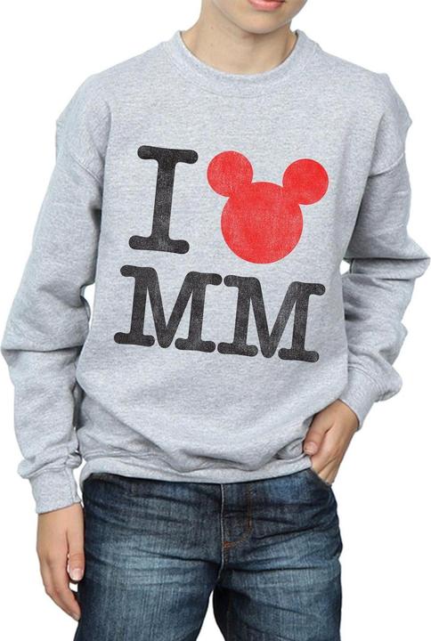 Actual product image Disney Boys Mickey Mouse I Love Mickey Sweatshirt (116)