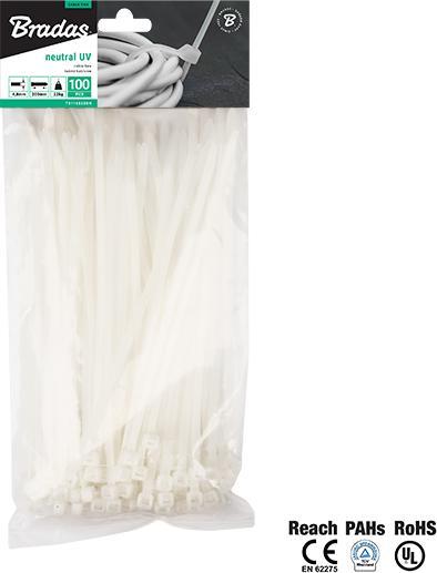 Image du produit Bradas TS1148350N Collier de serrage transparent 100 pièces - Collier de serrage (transparent, 1 tête) (350 mm, 100 pcs)