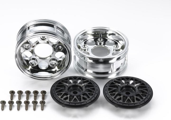 Produktbild Tamiya 2-piece Mesh Wheels black (2x)