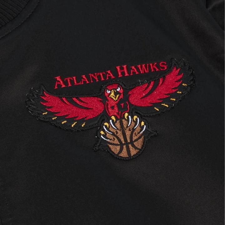 Actual product image Mitchell & Ness M&N Satin Bomber Jacket - FLIGHT Atlanta Hawks - M (M)