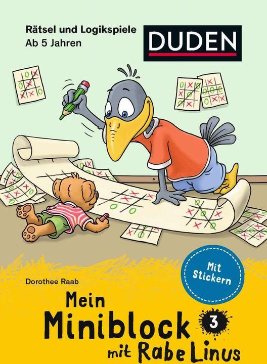 Actual product image Mein Miniblock mit Rabe Linus - Rätsel und Logikspiele (German, Stefan Leuchtenberg, Dorothee Raab, 2021)