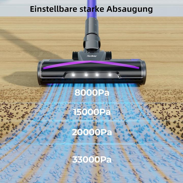 Produktbild Redkey X18 Akku Staubsauger, 8-in-1 Handstaubsauger Kabellos,33000Pa/500W/65Mins