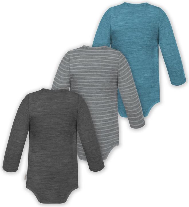 Immagine prodotto Normani Confezione da 3 pezzi di body a maniche lunghe in merino per bambino e bambina - 9355 (86)