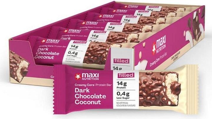 Maxi Nutrition MAXI N. Protein Bar 125482 DarkCocolate Coconut 12x45g (Chocolate, Coconut, 12 pcs., 540 g)