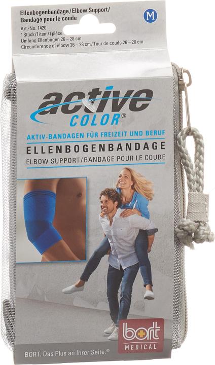 Produktbild Bort Medical ActiveColor Ellenbogenbandage L +28cm blau (L)