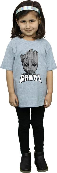 Image du produit - T-shirt GUARDIANS OF THE GALAXY GROOT FACE - Fille (140, 146)