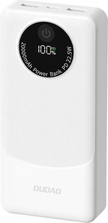 Actual product image Dudao K12 powerbank 20000mAh 22.5W White (20000 mAh, 22.50 W, 22.50 Wh)