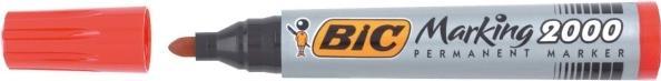 Actual product image Bic Permanent marker Eco 2000 2-5 mm, red, 12 pcs in a package 000033 (Red, 1.70 mm, 12 x)