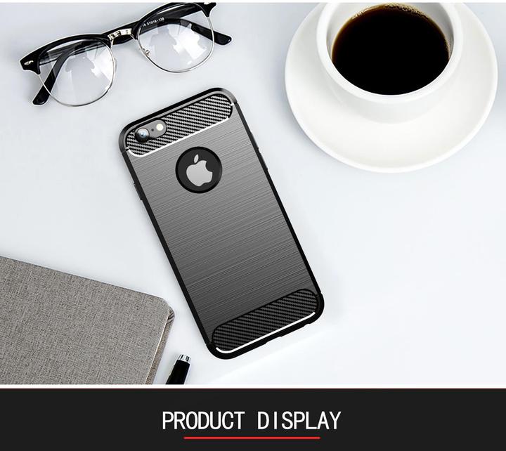 Image du produit Cadorabo TPU Ultra Slim carbon edelstahl Combi Cover (Apple iPhone 6)