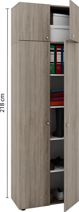 Image du produit VCM Holz Mehrzweckschrank Serie Vandol mit Drehtüren (70 x 40 cm)