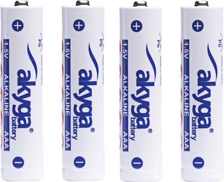 Actual product image Akyga AAA LR03 Mignon (AA)-Batterie Alkali-Mangan 1300 mAh 1.5 V 4 St. (4 pcs., AAA, 1300 mAh)