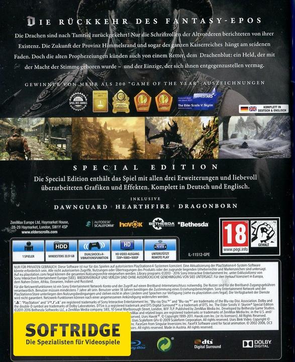 Actual product image Bethesda The Elder Scrolls: Skyrim - Special Edition (PS4, Multilingual)