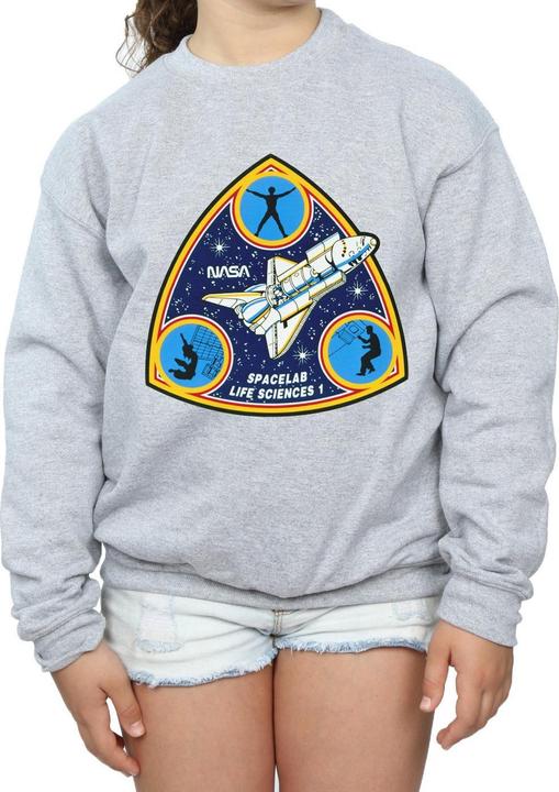 Actual product image Nasa Girls Classic Spacelab Life Science Sweatshirt (152, 158)