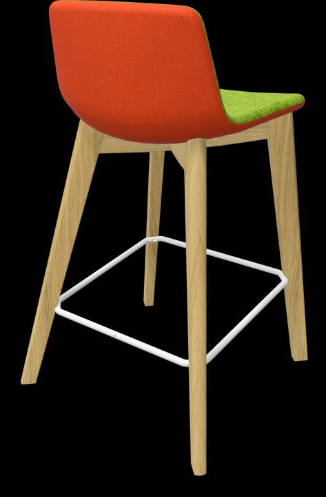 Light green melange, Bright red, Ash natural light grey stained