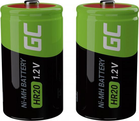 Image du produit GreenCell 4x Batterie Ni-MH D R20 HR20 - Rechargeable - 1.2V - 8000mAh (2 pcs, HR03, 8000 mAh)