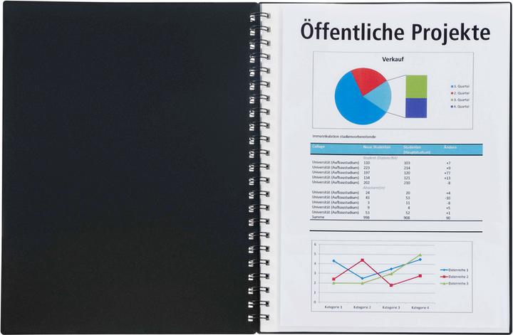Produktbild Kolma Spiralsichtbuch A4 mit 20 Taschen schwarz (A4, 1 x)