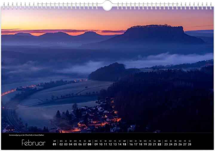 Produktbild Kalender Schsische Schweiz Luftaufnahmen 2026 (45 x 30 cm, Deutsch)