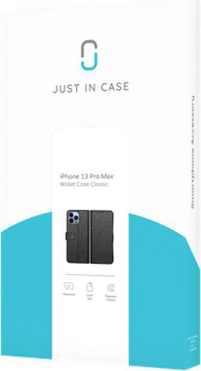 Actual product image Just in Case PU-leather Book Case Black Apple iPhone 13 Pro Max (Apple iPhone 13 Pro Max)