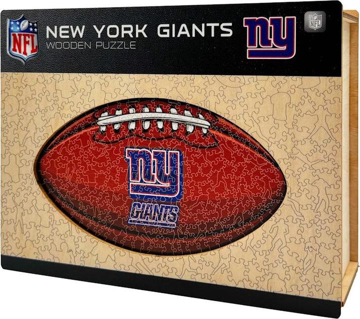 Actual product image Iconic NFL - New York Giants– Football with Logo - Wooden Puzzle Size M (270 pieces) (270 pieces)