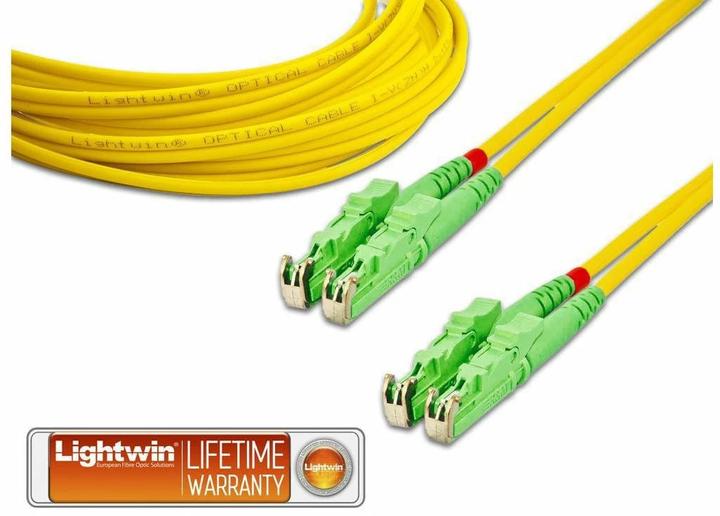 Image du produit Wirewin Câble patch à fibre optique E2000/APC-E2000/APC, monomode, duplex, 2m (2 m)