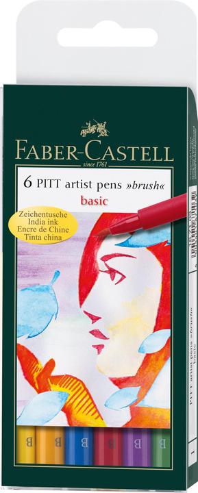 Produktbild Faber-Castell Pitt Artist Pen (Mehrfarbig, Basic, 6 x)