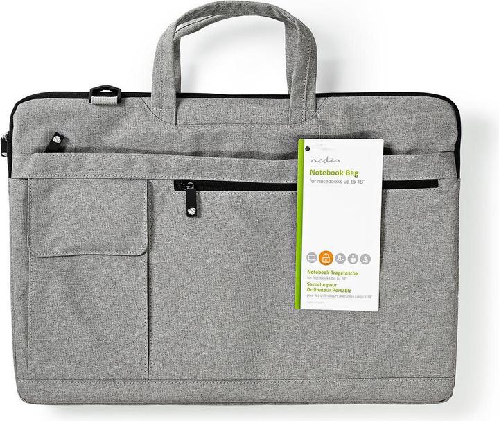 Immagine prodotto Nedis Borsa per notebook - Borsa per computer portatile - Cartella - Borsa a tracolla - Cintura da (18", Universale)